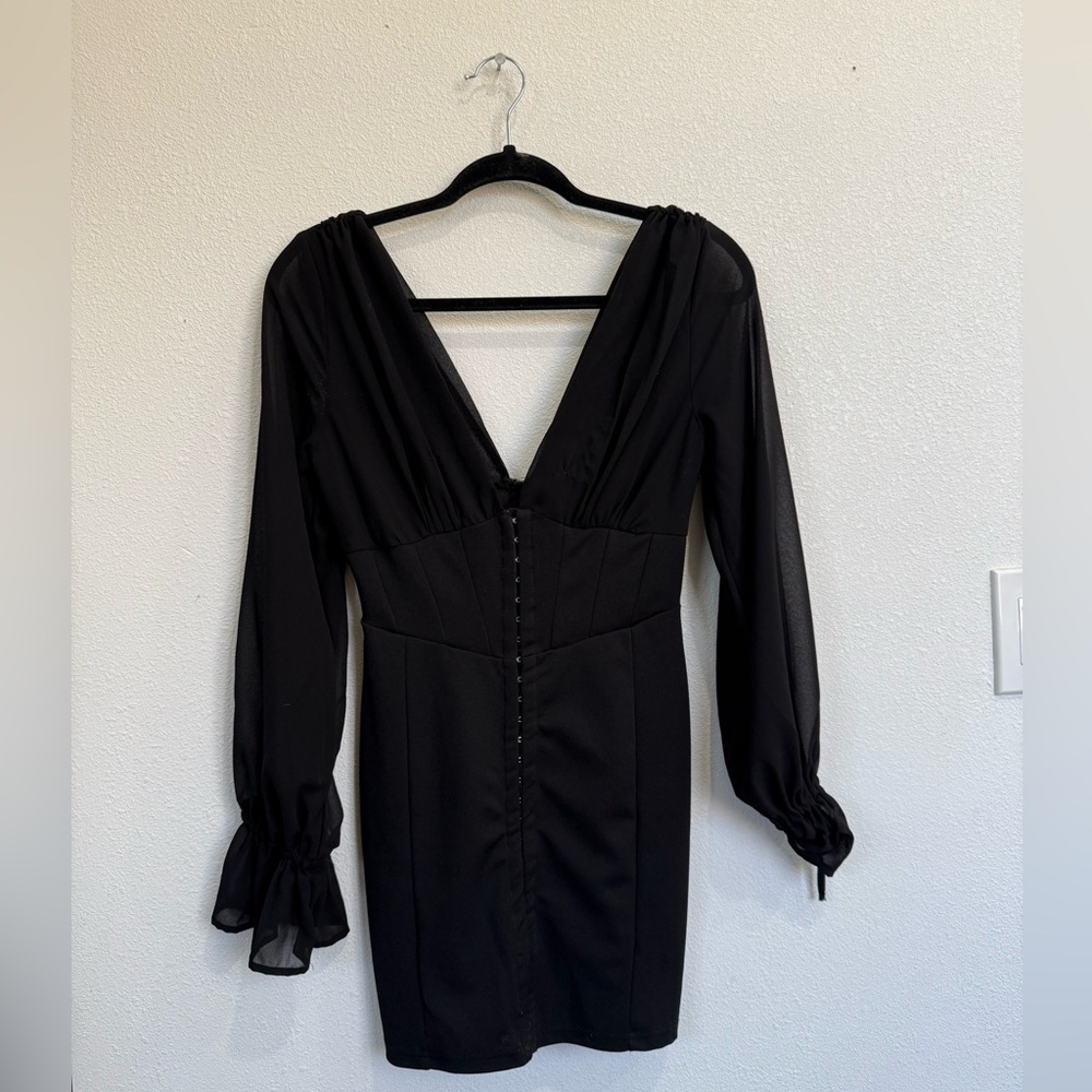 Black Bodycon Mini Dress size small - Picture 4 of 8